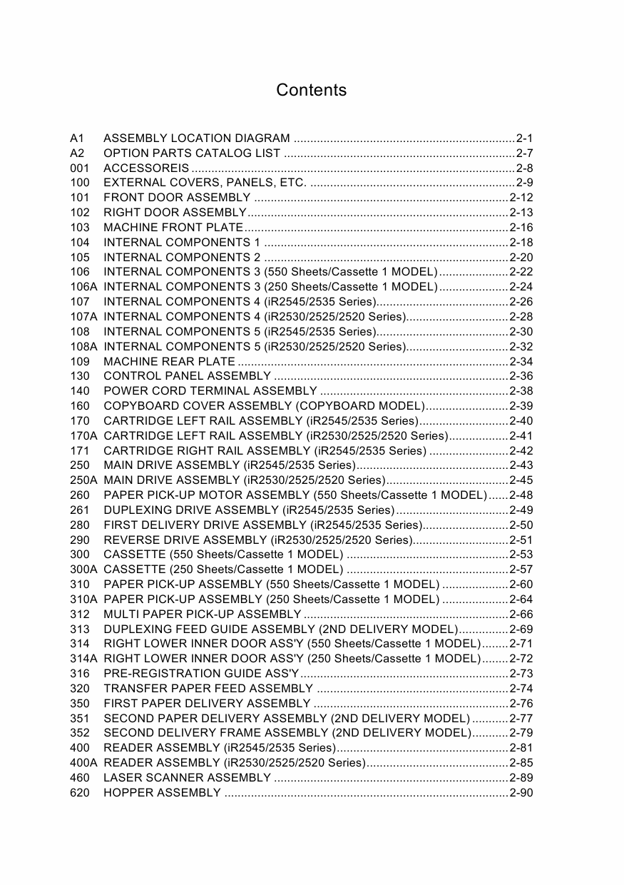 Canon imageRUNNER-iR 2520 2525 2530 2035 2045 i Parts Catalog-3